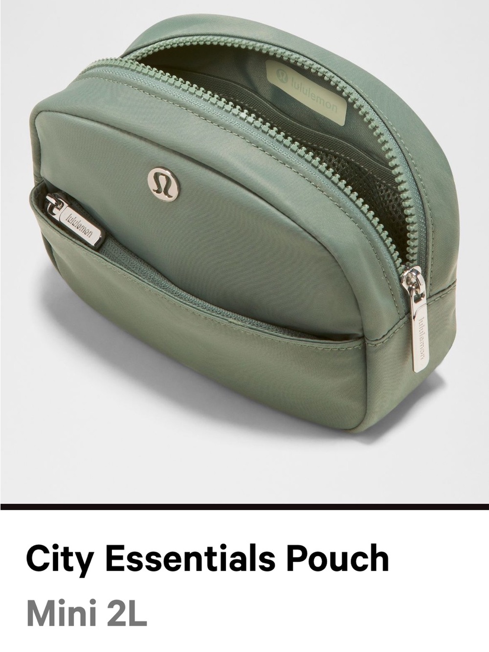 lululemon athletica City Essentials Sage Green Toiletry Pouch